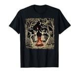 Vintage Witch Coven Dancing Around Bonfire Halloween Witches T-Shirt