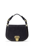 Lauren Ralph Lauren Tanner Denim Medium Crossbody Bag, Dark Blue