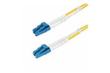 StarTech.com 25m (82ft) LC to LC (UPC) OS2 Single Mode Duplex Fiber Optic Cable, 9/125µm, Laser Optimized, 10G, Bend Insensitive, Low Insertion Loss - LSZH Fiber Patch Cord (SMDOS2LCLC25M) - patchkabel - 25 m. - gul