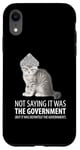 iPhone XR Conspiracy Cat in Tin Foil Hat Government Case