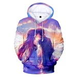 Video Game Cosplay Hoodie Movie Fans Zip Jacket Unisex HD 3D Print Colourful Anime Pullover Hooded Men's Women's Manga Hoody Teens Novelty Street Sweatshirt,D,XXS