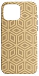 Coque pour iPhone 16 Pro Max Beige Brown Tones Hexagons Intersecting Squares Pattern