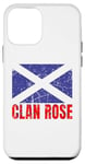 Coque pour iPhone 12 mini Clan Rose Tartan Nom de famille écossais Scotland Pride