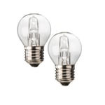 GE halogen klot 235lm E27 20W 2-pack