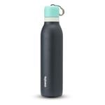 Owala FreeSip Twist Insulated Stainless Steel Water Bottle with Straw for Sports and Travel, BPA-Free, 700ml, Blue/Grey (Foggy Tide)