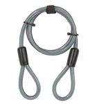 Yale Câble Antivol Longueur 1,2m en Spirale à 2 Boucles en acier tressé pour Vélo et VTT - YC1/10/120/1 - Idéal en complément d'antivols U et de cadenas - Longueur 1,2 mètres, Ø 10mm - Noir et Gris