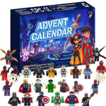 2024 Christmas Marvel Super Heroes Figuuri Adventtikalenteri Malli Lelut Joulu 24 päivän lähtölaskenta nukke sokealaatikko lapsille Yllätyslahja