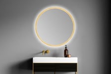 Miroir lumineux B-953 80 cm borde Dore.