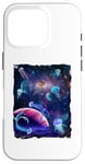 Coque pour iPhone 16 Pro Sea jellies Wild Pet Animal Universe Galaxy Stars Jellyfish