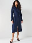 Ps Paul Smith Swirl Accent Shirt Midi Dress - Blue