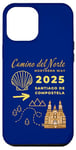 Coque pour iPhone 12 Pro Max Camino Del Norte 2025 Saint-Jacques-de-Compostelle