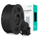 SUNLU Filament PLA mat 1,75 mm noir, filament pour imprimante 3D avec surface mate, filament Neatly Wound, facile à utiliser, bobine de filament PLA de 1 kg pour imprimante 3D FDM, noir