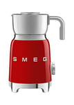 Smeg MFF01RDEU Mousseur à Lait électrique, INOX, Rouge