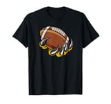 Monster animal claw holding American Football Ball T-Shirt