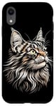 Coque pour iPhone XR Maine Coon Chat Cat Amoureux des Chats Maine Coon Doux