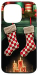 iPhone 13 Pro Christmas Stockings Hung by the Fireplace Case