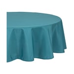 Atmosphera Créateur D'intérieur - Nappe Antitache Ronde 'Unie' 180cm Bleu Canard