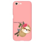 Coque rose Iphone 7 8 et SE 2020 et 2022 paresseux kawaii