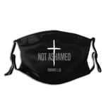 RENNAI Not Ashamed of the Gospel Adjustable Tightness, Reusable Sports Mask