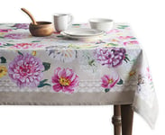 Maison d' Hermine Pivoine Nappe 100% Coton pour la Cuisine dîner Table décoration fête Mariage, fête mères Printemps/été (Rectangle, 160cm x 220cm)