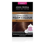 John Frieda Precision Foam Colour 6G, Salon-Finish Light Golden Brown Hair Dye, Permanent Light Golden Brown Hair Colour, 100% Grey Coverage