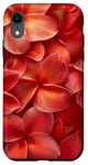 iPhone XR Red Frangipani Flowers Plumeria Flower Pretty Garden Hawaii Case