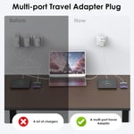 UK to European Plug Adapter - UK to EU Euro Europe Schuko 40W USB C Fast Travel