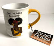 MAKING TODAY AWESOME LARGE MUG WOMAN IMAGE INSPIRATION FORWARD TOGETHER *NEW*