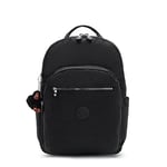 Kipling Women's Seoul Extra Large 17” Laptop Backpack, Durable, Roomy with Padded Shoulder Straps, School Bag, True Black2, 13.5" L x 18.25" H x 7.75" D