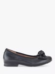 Gabor Picnic Wide Fit Leather Ballerina Pumps, Black