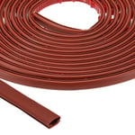 20Ft Weather Stripping Door Seal,1/4"T PET D-Shape Sealing Tape,Brown