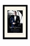 James Bond Skyfall One Sheet Black A3 Framed and Mounted Print