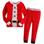 Barn Flicka Pojke Jul Xmas Outfit Pyjamas Set Sovkläder Nattkläder Red Christmas Man 100cm