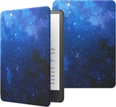 Coque De Protection Compatible Avec 6.8 Pouces Kindle Paperwhite 11e Gén (Modèle 2021), Étui Pliable Pour Kindle Paperwhite Édition Signature Tablette, Auto Réveil/Veille, Étoile Bleue