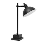 Relaxdays Lampe de table BLACK NIGHT noir métal Lampe de veilleuse Liseuse orientable H x l x P 57 x 32,5 x 22,5 cm Lampadaire métallique, noir