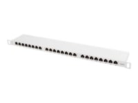 Lanberg Pps6-0024-S - Patch-Panel - Rackmontering - Cat 6 - Stp - Rj-45 X 24 - Grå, Ral 7035 - 0.5U - 19"