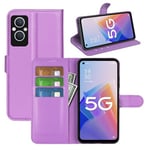 Oppo Reno8 Lite 5G      Pu Wallet Case    [Purple]