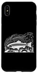 Coque pour iPhone XS Max Line Art Poisson Aquariste & Ichtyologiste Truite arc-en-ciel