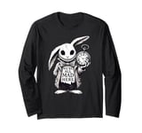 Alice in Wonderland - We're All Mad Here Rabbit Hatter Quote Long Sleeve T-Shirt