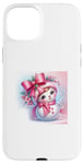 iPhone 15 Plus Sweet Snowgirl: Pink Winter Wonder Case