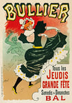 AP64 Vintage France 1894 Bullier Tous Les Jeudis Grande Fete French Advertising Poster Re-Print - A3 (432 x 305mm) 16.5" x 11.7"