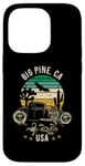 Coque pour iPhone 14 Pro Big Pine California USA Hotrod Design rétro coucher de soleil dans le désert