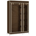 Hofuton Armoire penderie tissu non-tissé marron entrée chambre camping