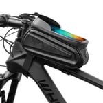 Zhao Li Bicycle Bags Under Seat+top Tube Bag Set,Waterproof Bike Saddle Bag/Phone Mount Sun Visor/Touch Screen,for Cellphone Below 7.0 Inch (Color : B)