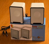 Mini USB powered 2.0CH Stereo Speakers 2 x 3W white