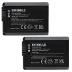 EXTENSILO 2x Batterie compatible avec Sony Alpha A7S, ILCE-6000, ILCE-6300, A7r ILCE-7R appareil photo, reflex numérique (1050mAh, 7,4V, Li-ion)