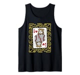 King Of Hearts Doodle - Vintage Graphic Card Game Lover Tank Top