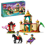 LEGO 43208 Disney Princess Jasmine and Mulan’s Adventure Palace Set, Aladdin & Mulan Buildable Toy with Horse and Tiger Figures, Gifts for Kids, Girls & Boys