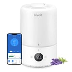 LEVOIT Humidifiers for Bedroom 3L, Top-Fill Cool Humidifier for Baby Room & Home, Smart Control with Humidity for Plants, Quiet Operation with Auto Mode, Essential Oil, Shut-Off, Up to 25H for 27 ㎡