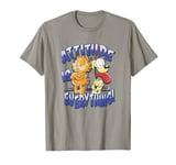 Garfield Attitude Is Everything Vintage Retro Odie Poster T-Shirt